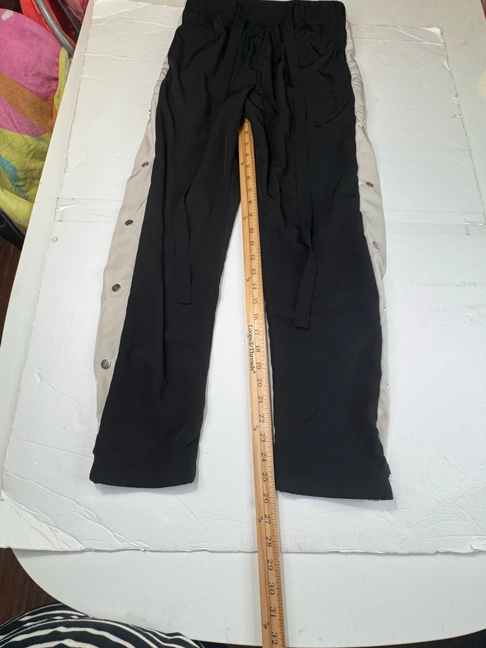 Fear of God Fifth Collection Tearaway Track Pants Men's XS Black Bone Snap Side